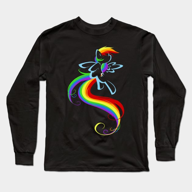 Flowing Rainbow Long Sleeve T-Shirt by BambooDog